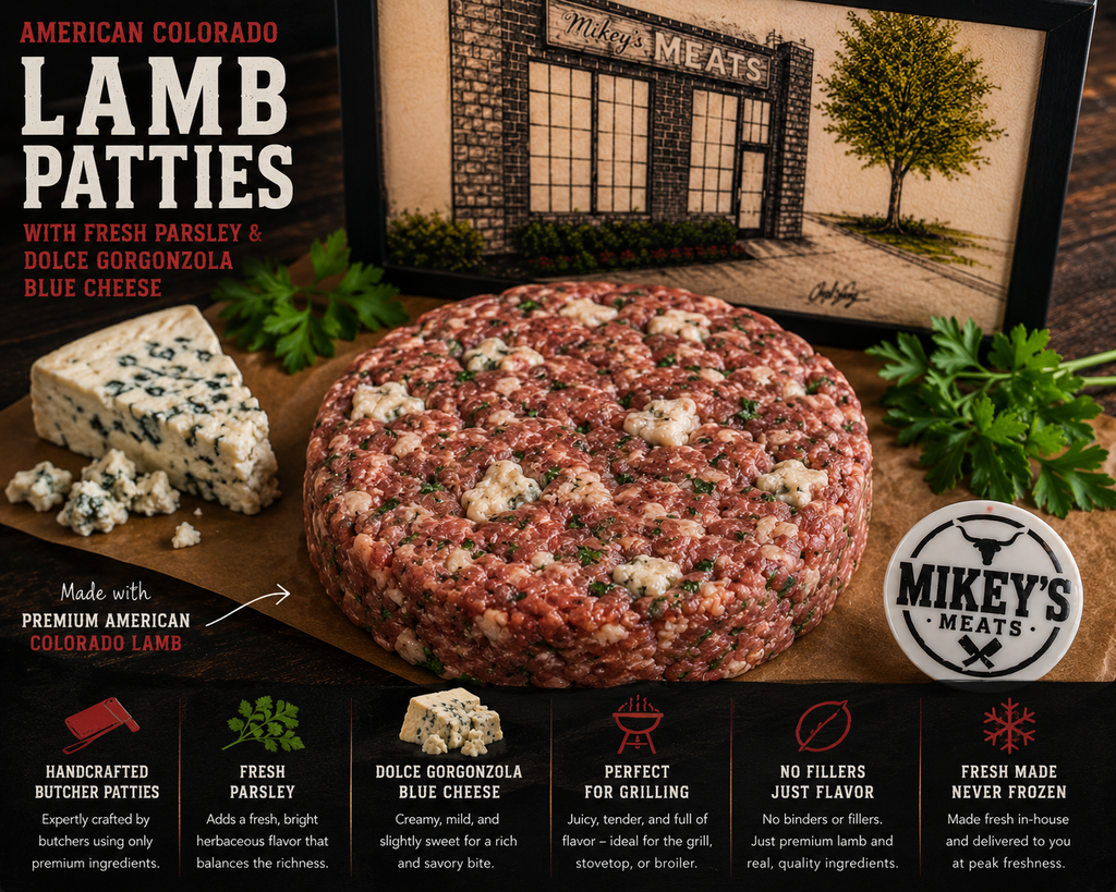 American Colorado Lamb Patties | Premium Ground Lamb Burgers | Mikey’s Meats