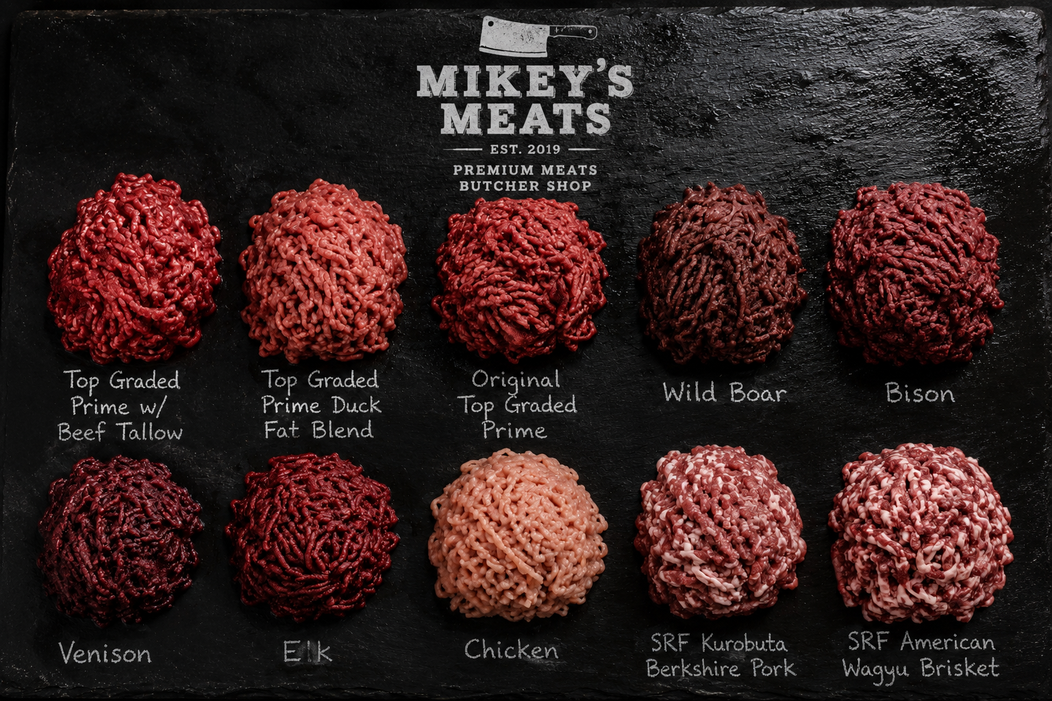 Premium Ground Meats Collection | Wagyu, Venison, Elk, Bison, Wild Boar & More | Mikey’s Meats