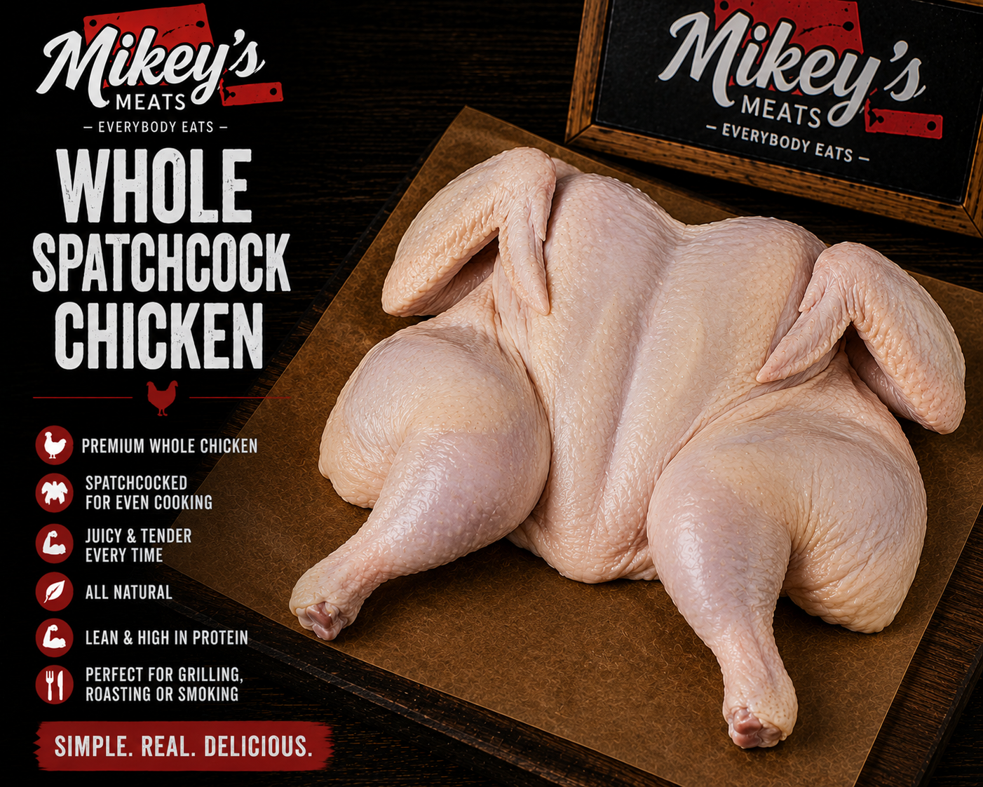 Whole Spatchcock Chicken | Butterflied Whole Chicken | Mikey’s Meats