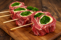 All Natural Prime Flank Steak Stuffed with Fresh Spinach & Cooper Sharp Cheese