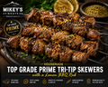 Prime Tri-Tip Beef Skewers with Lemon BBQ Rub | Mikey’s Meats
