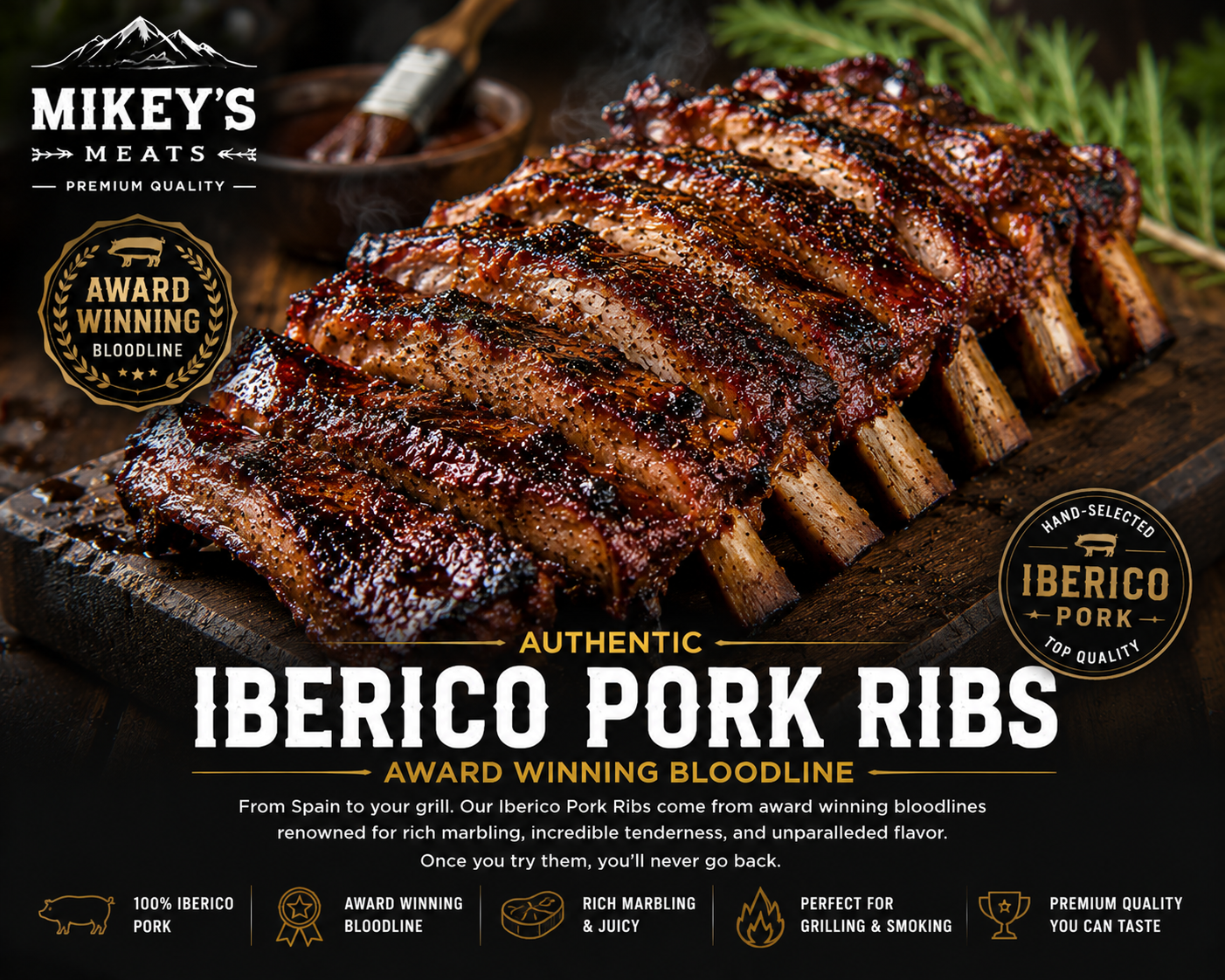 Iberico Pork Ribs | Premium Spanish Iberico Ribs | Mikey’s Meats