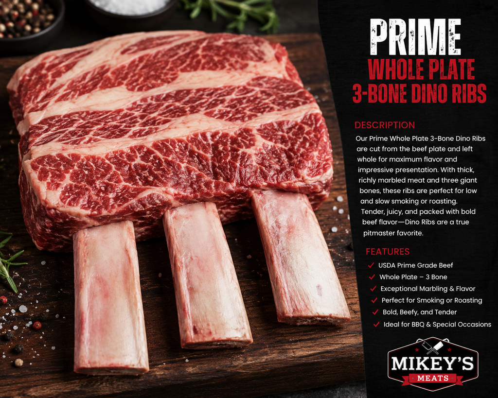 Premium Dino Ribs | Beef Plate Ribs & Short Ribs | Mikey’s Meats