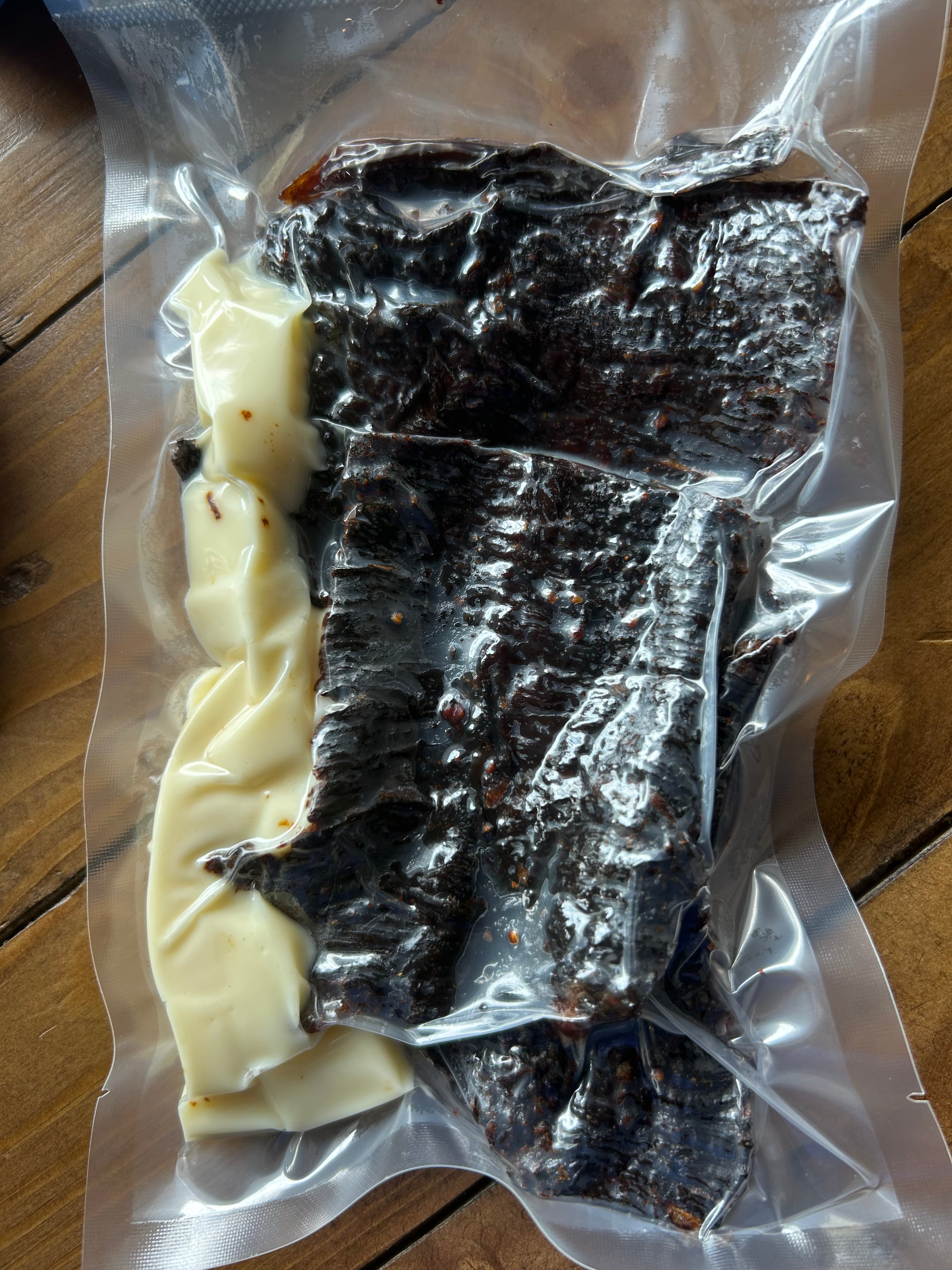 Teriyaki Beef Jerky with Cooper Sharp Cheese Protein Pack | Premium Whole Muscle Beef Jerky | Mikey’s Meats
